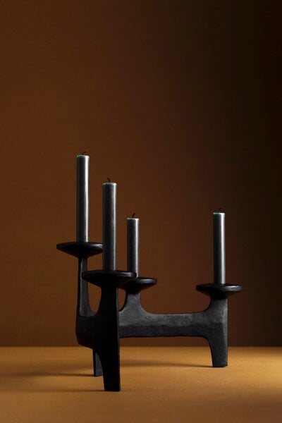 Candleholders, Nunatak candelabra, black, Black