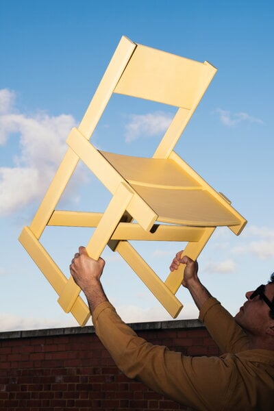 Dining chairs, Bullnose chair, yellow, Yellow