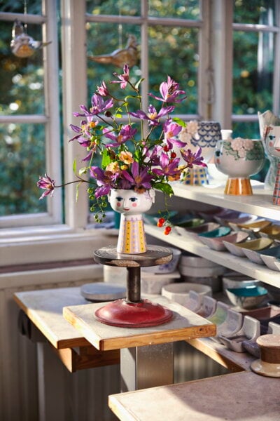 Vases, Eva vase, 15 cm, lavender, White