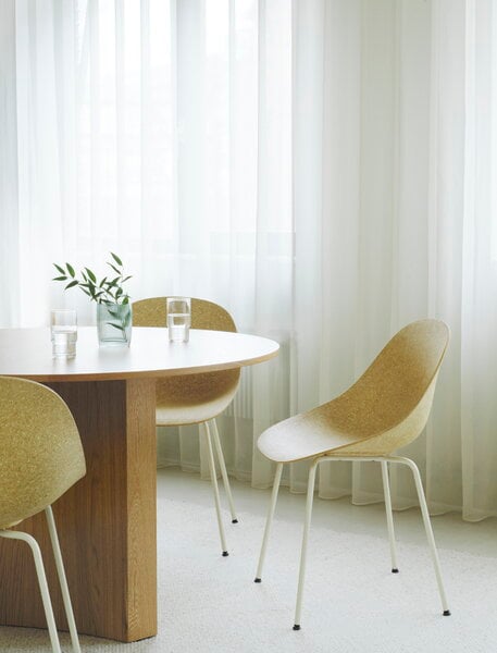 Ruokapöydän tuolit, Mat tuoli, cream steel - hemp, Valkoinen