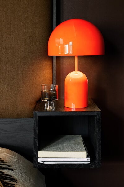 Table lamps, Bell table lamp, LED, fluoro, Orange