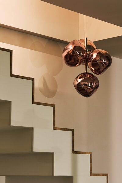 Pendant lamps, Melt Chandelier Mini pendant, LED, copper, Copper