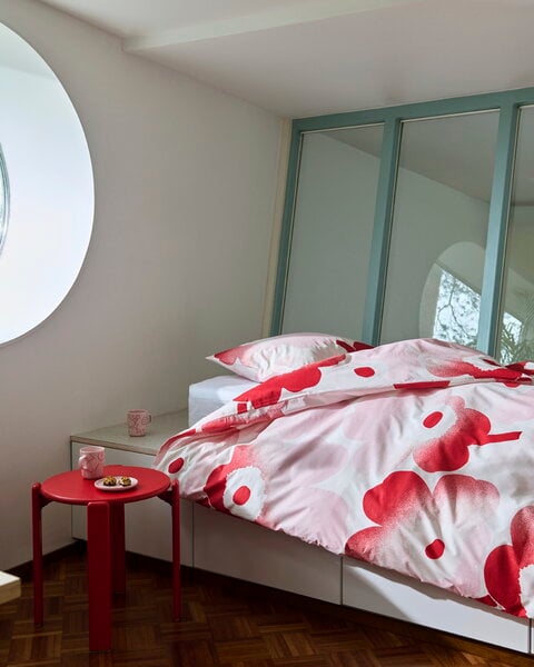 Duvet covers, Unikko Häivähdys duvet set, 150 x 210 cm, pink - red, Red