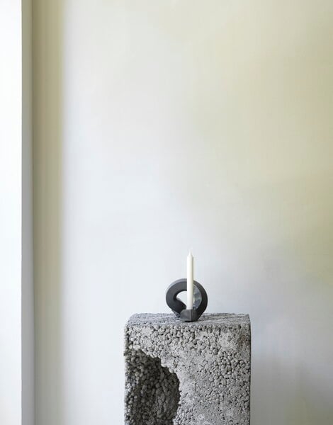Candleholders, Crooked One candlestick, grey, Gray