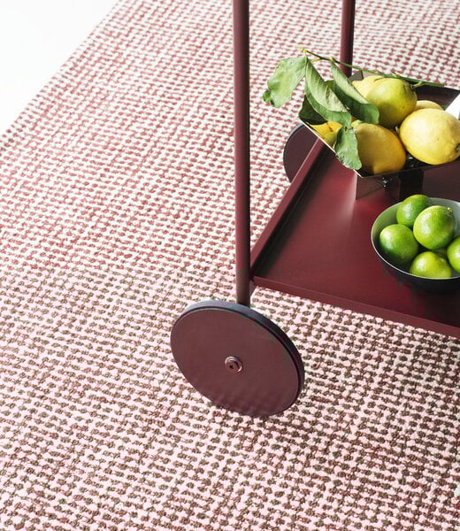 Tappeti in lana, Tappeto Flick, 170 x 240 cm, bianco naturale - bordeaux, Bianco