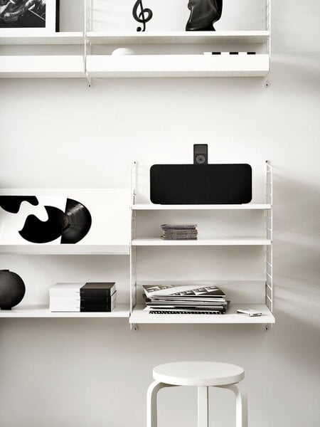 Shelving units, String magazine shelf, 58 x 30 cm, white, White