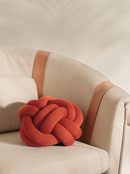 Cuscini d'arredo, Cuscino Knot, rosso arancione, Rosso