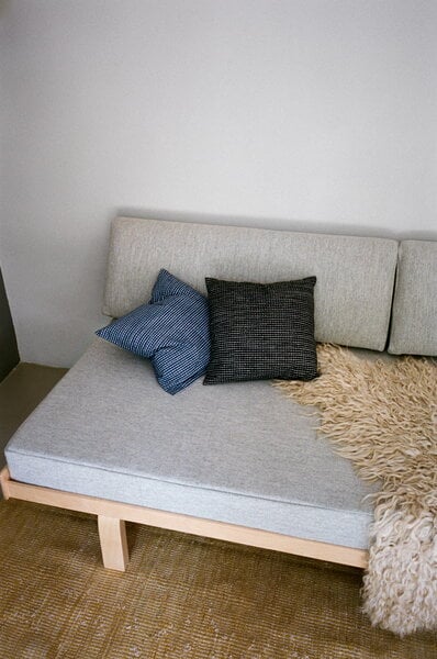 Tyynynpäälliset, Rivi tyynynpäällinen 50 x 50 cm, musta - valkoinen, Musta