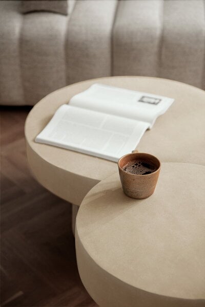 Coffee tables, Gear coffee table, 37 x 70 cm, chai, Beige