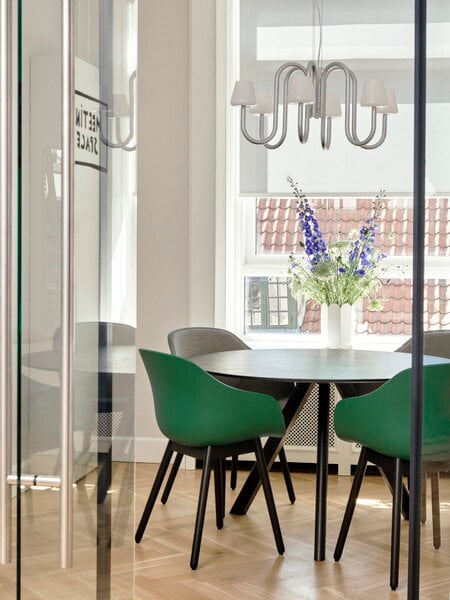 Tavoli da pranzo, Tavolo CPH20 2.0, 120 cm, rovere nero - linoleum nero, Nero