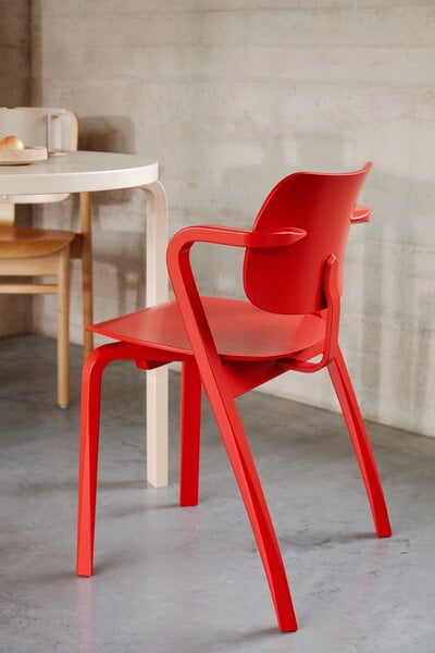 Dining chairs, Aslak chair, red, Red