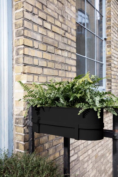 Pots de fleurs et jardinières, Balconnière Bau, noir, Noir