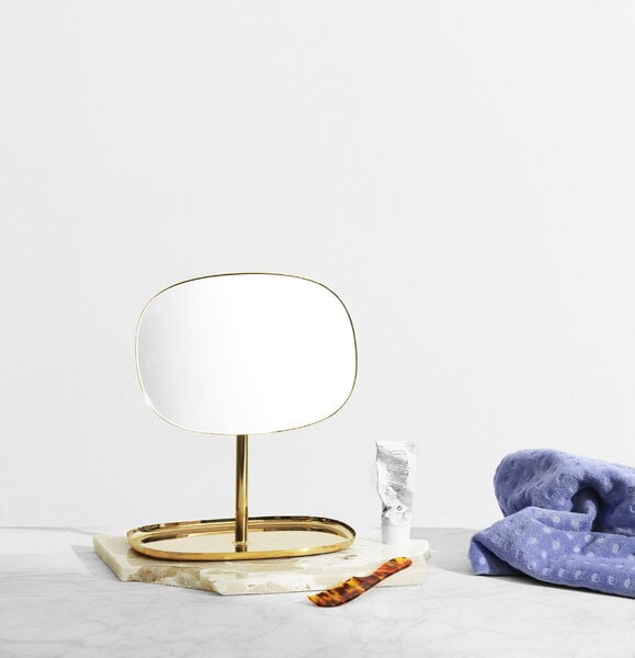 Table mirrors, Flip mirror, brass, Gold