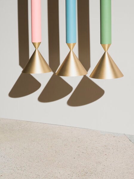 Pendant lamps, Apollo 39 pendant, forest - polished brass, Green