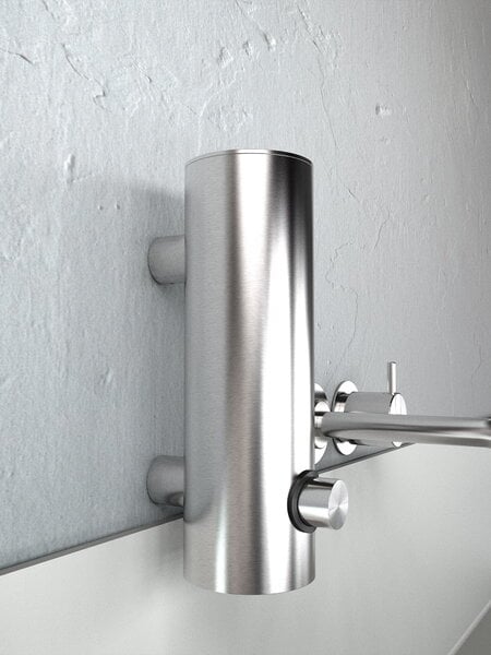 Accessori per il bagno, Dispenser di sapone Nova2 3, a parete, acciaio spazzolato, Argento
