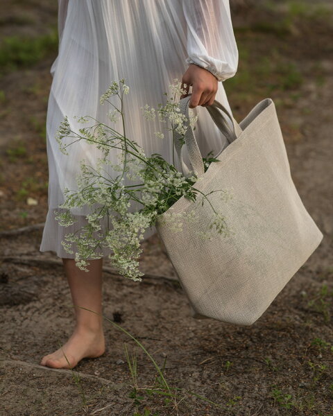 Bags, Beach bag, medium, stone, Gray