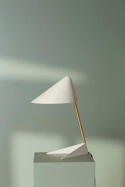 Illuminazione, Lampada da tavolo Ambience, bianco - ottone, Bianco