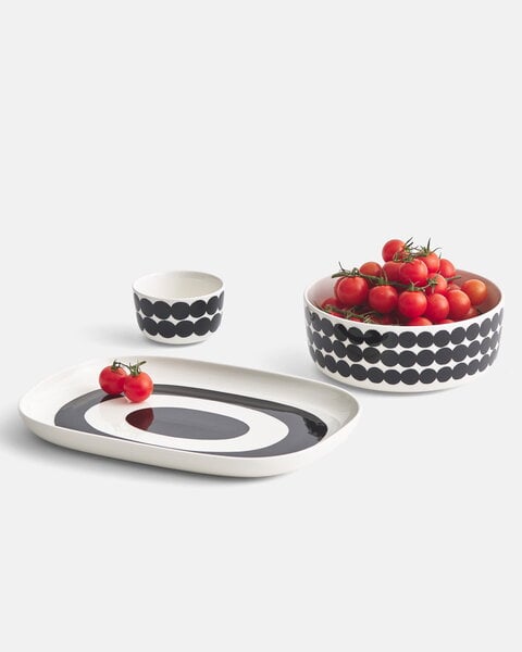 Bowls, Oiva - Siirtolapuutarha bowl 1,5 L, Black & white