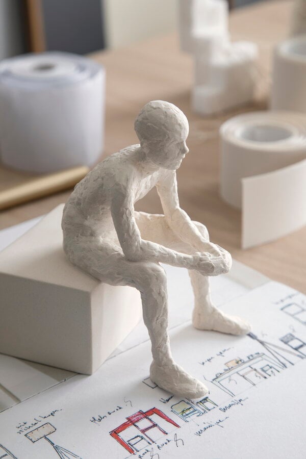 Figurines, Sculpture The Reflective One, Blanc