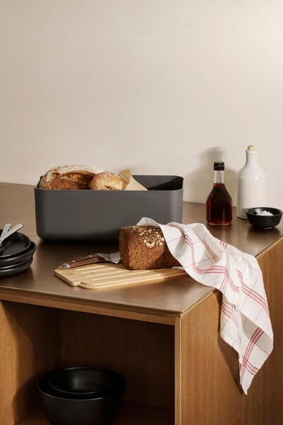 Kitchen containers, Bread bin, grey, Gray