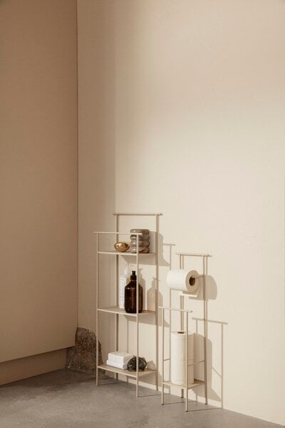 Bathroom hooks, Dora shelving unit, cashmere, Beige