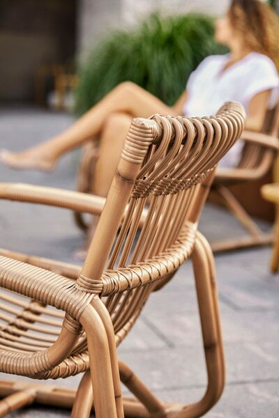 Outdoor lounge chairs, Curve lounge chair, natural, Brown