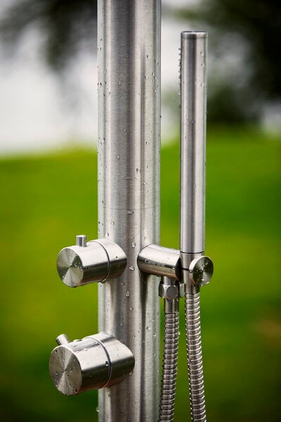 Outdoor showers, Lagoon outdoor shower, stainless steel, Silver