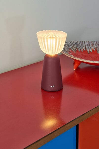 Portable lamps, Swiing portable table lamp, 20 cm, black cherry, Red