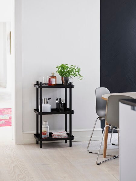 Bookcases, Block shelf unit, black, Black