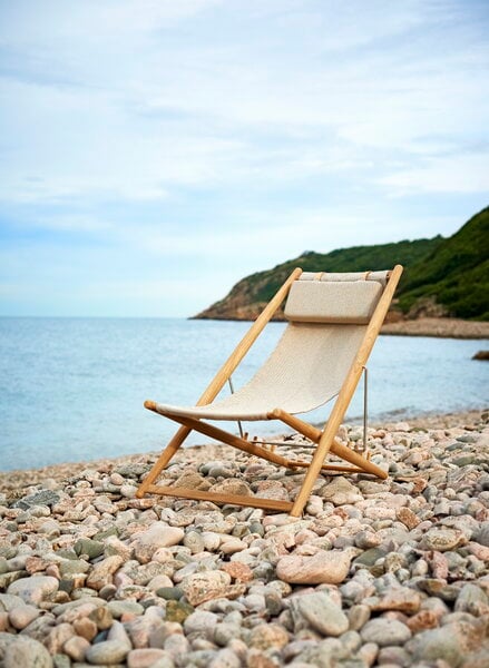 Deck chairs & daybeds, H55 easy chair, teak - canvas, Natural