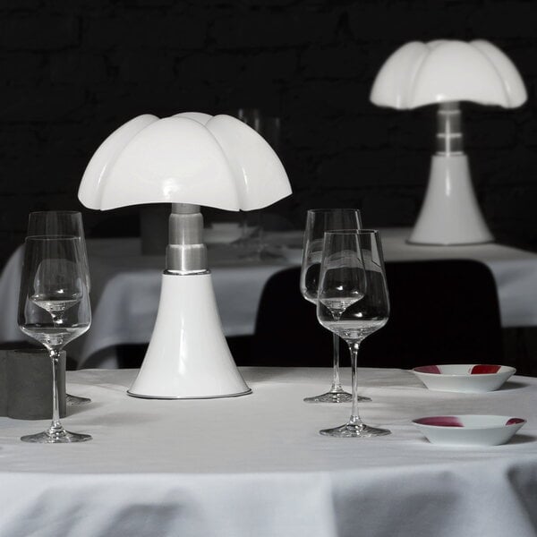 Lighting, Minipipistrello table lamp, cordless, white, White