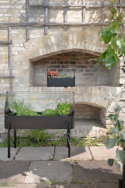 Supporti per vasi, Vaso da giardino Simply Grow, 80 x 33 cm, nero, Nero