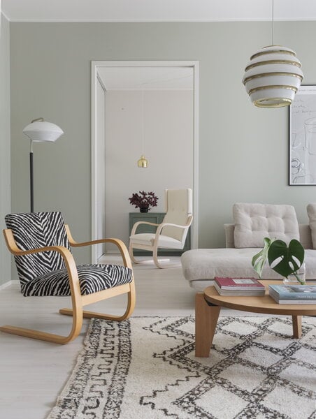 Nojatuolit, Aalto nojatuoli 402, hunajapetsattu - Zebra, Luonnonvärinen