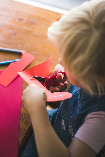 Fournitures de bureau, Ciseaux pour enfants 13 cm, rouge, Rouge