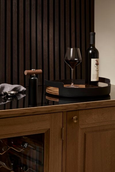 Wine & bar accessories, Corkscrew, black - oiled walnut, Black