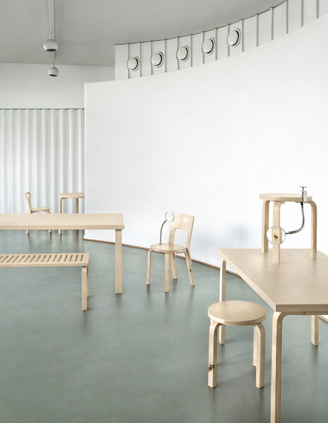 Stools, Aalto stool 60, Villi, Natural