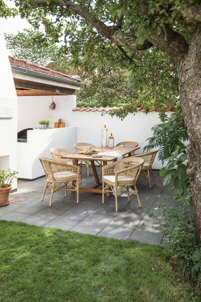 Sedie da patio, Sedia Emma, naturale - bianco, Bianco