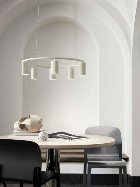 Pendant lamps, Donna Circle 60 pendant, linen, Beige