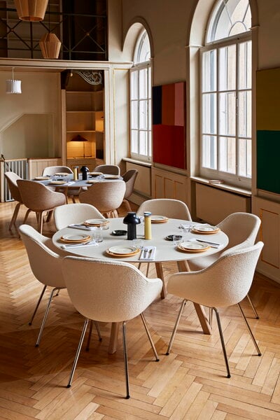 Tavoli da pranzo, Tavolo CPH25 2.0, 140 cm, rovere laccato - linoleum grigio, Grigio