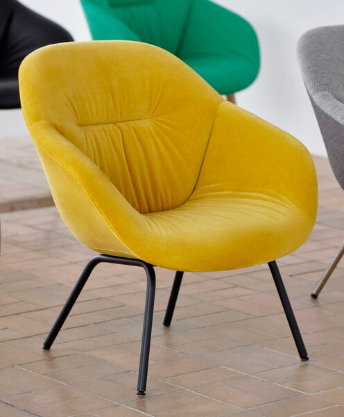 Fauteuils, About A Lounge Chair AAL87 Soft, noir - Lola jaune, Jaune