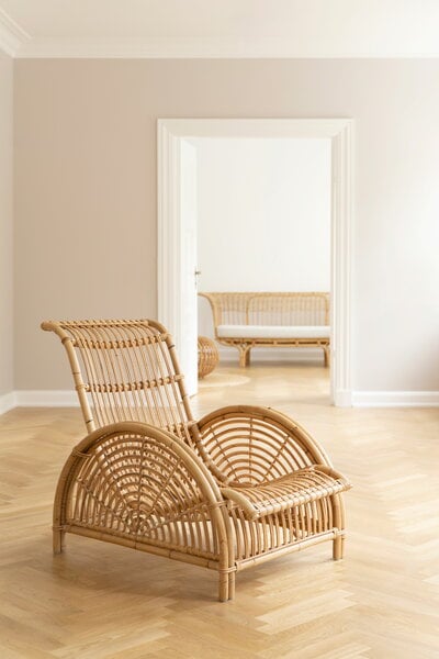 Outdoor lounge chairs, Paris lounge chair, natural rattan, Natural