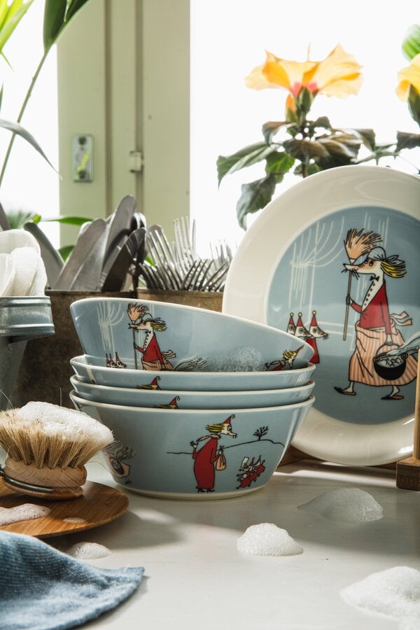 Bowls, Moomin bowl, Fillyjonk, grey, Multicolour