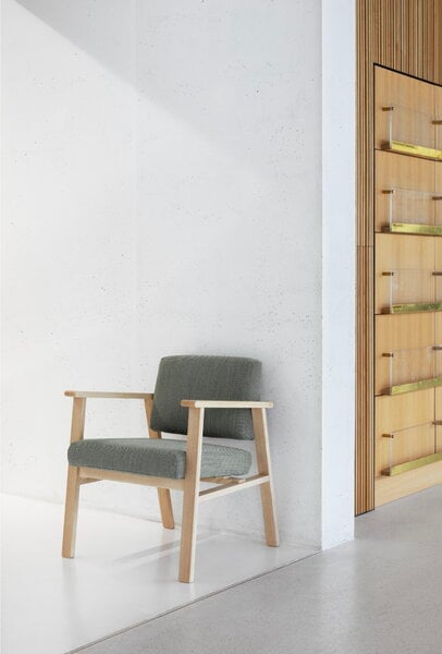 Poltrone, Sedia Archetyp Lobby, frassino - verde Steelcut Trio 916, Naturale