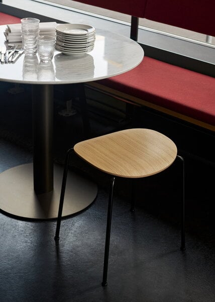 Stools, Pavilion AV36 stool, lacquered oak, Black