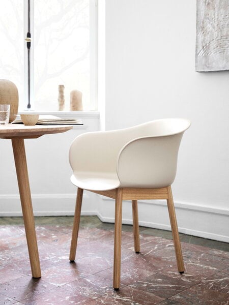 Ruokapöydän tuolit, Elefy JH30 tuoli, valkoinen - tammi, Valkoinen