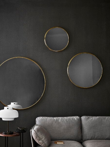 Wall mirrors, Sillon SH6 mirror 96 cm, brass, Gold