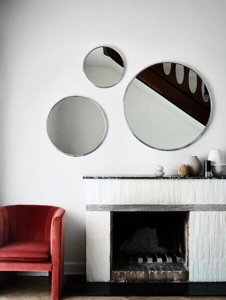 Wall mirrors, Sillon SH6 mirror 96 cm, chrome, Silver
