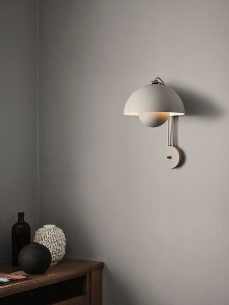 Wall lamps, Flowerpot VP8 wall lamp, matt light grey, Gray