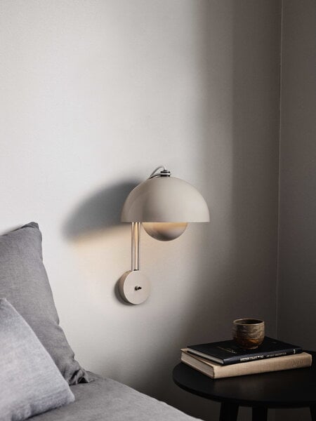 Wall lamps, Flowerpot VP8 wall lamp, grey beige, Gray