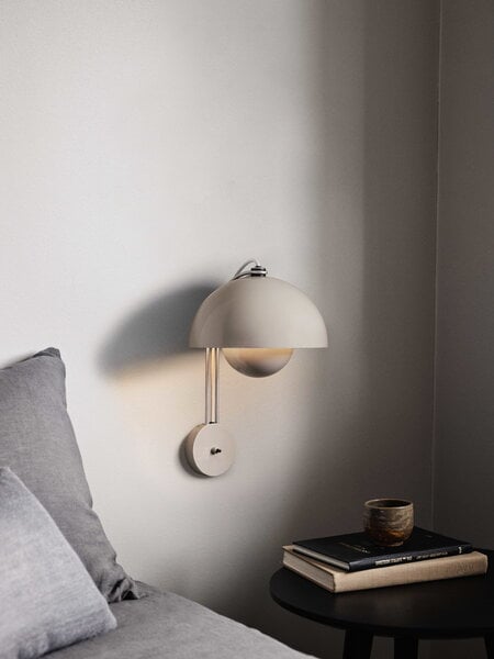 Wall lamps, Flowerpot VP8 wall lamp, matt white, White